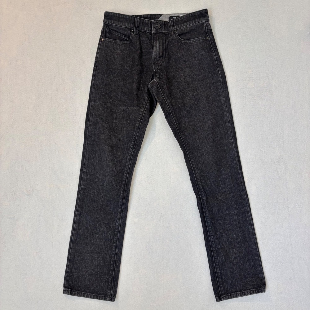 Volcom V76 Skinny Jeans Black Denim Slim Fit Pants Womens 28x29 Y2K Skate Style